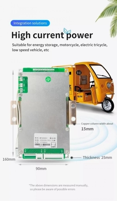 12V - 72V लिथियम BMS सिस्टम 3S-24S 100A 120A 150A 200A 250A Lifepo4 लिथियम बैटरी BMS