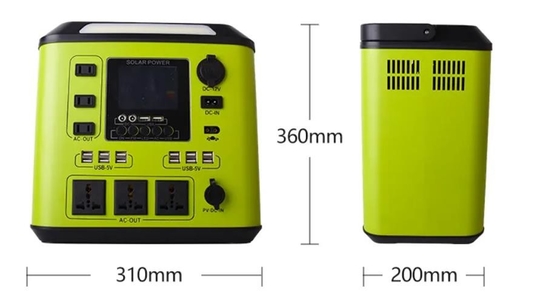 ग्रीन 1500W पोर्टेबल पावर स्टेशन 500WH 800WH 2000WH सौर ऊर्जा भंडारण जनरेटर