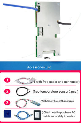 6S से 10S स्मार्ट BMS सिस्टम लिथियम बैटरी अनुप्रयोग 20A से 60A वर्तमान उपलब्ध