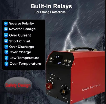12V 24V पोर्टेबल कार बैटरी चार्जर कार जंप स्टार्टर अत्यधिक टिकाऊ डिज़ाइन
