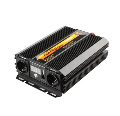 दोहरी एसी आउटलेट के साथ 1000W 12v से 220v पावर इन्वर्टर 12V से 110V कार पावर इन्वर्टर