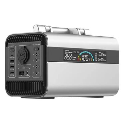 110V / 220V इनपुट आउटपुट 600wh पोर्टेबल पावर स्टेशन सोलर और लाइट 4w के साथ