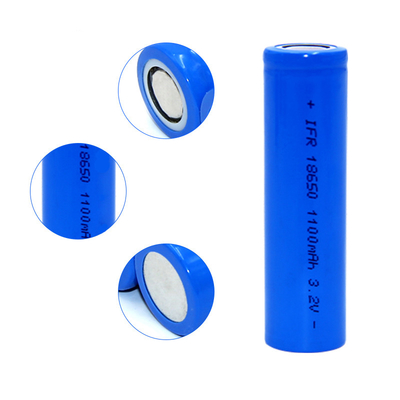 IFR 18650 LiFePO4 बैटरी सेल 10A 3.2V 1100mah उच्च निर्वहन दर के साथ