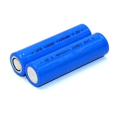 IFR 18650 LiFePO4 बैटरी सेल 10A 3.2V 1100mah उच्च निर्वहन दर के साथ