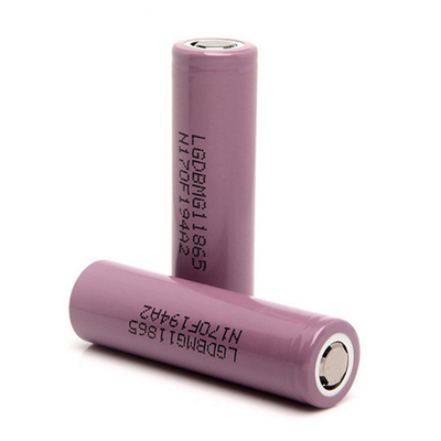 2900mAh LGDBMG11865 बैटरी, 18650 रिचार्जेबल ली आयन 50 ग्राम वजन: