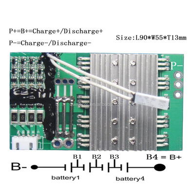 12v Lifepo4 एक्टिव बैलेंस BMS स्मार्ट 4s 10A 20A डबल लेयर