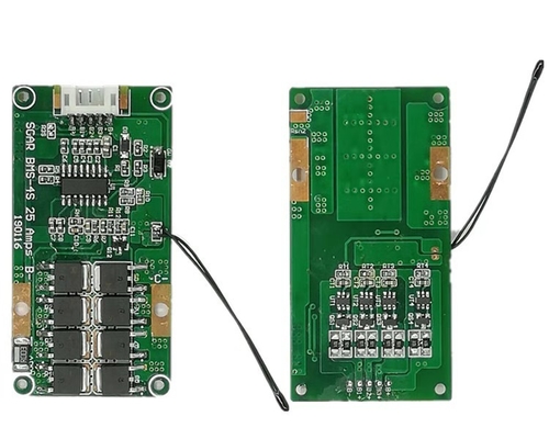 सामान्य पोर्ट 4S 10A BMS 14.8V तापमान नियंत्रण के साथ 66 × 34 मिमी आकार