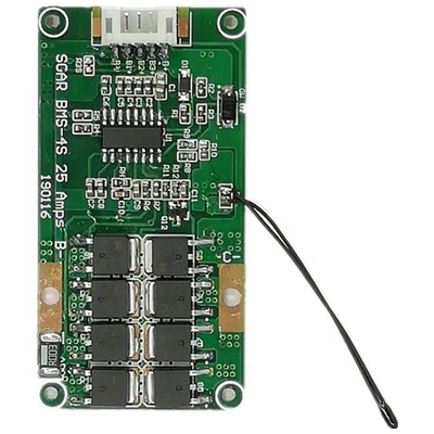 सामान्य पोर्ट 4S 10A BMS 14.8V तापमान नियंत्रण के साथ 66 × 34 मिमी आकार