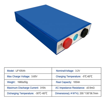 3C Lifepo4 100ah प्रिज्मीय बैटरी सेल 12V 24V 48V FCC प्रमाणपत्र